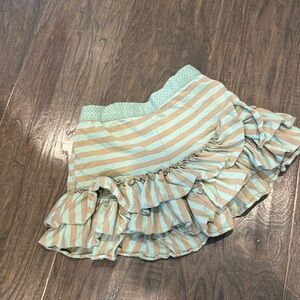 Mustard pie ruffle skort